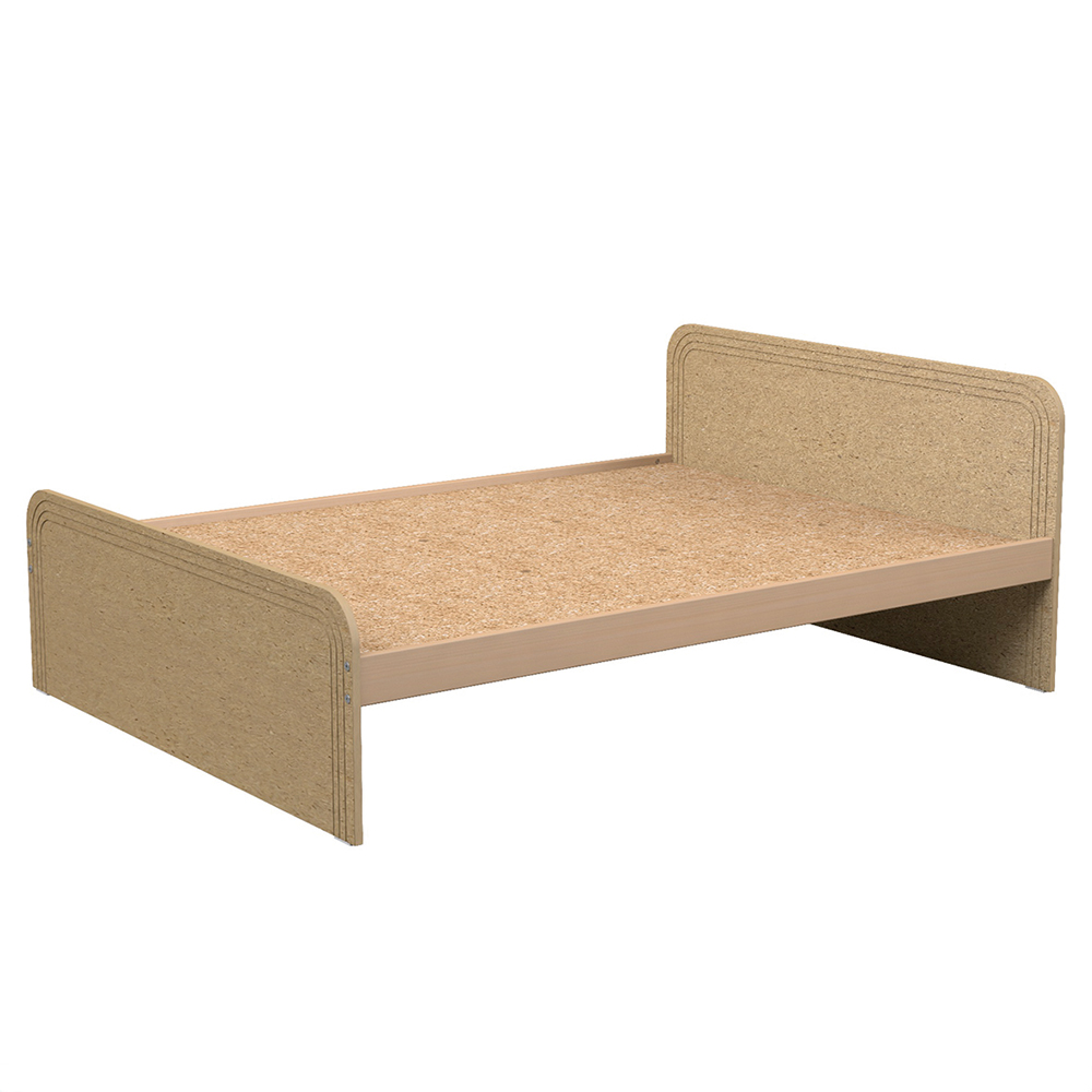 Lit COSMO médium et bois sommier aggloméré H34 cm - 140x200 cm