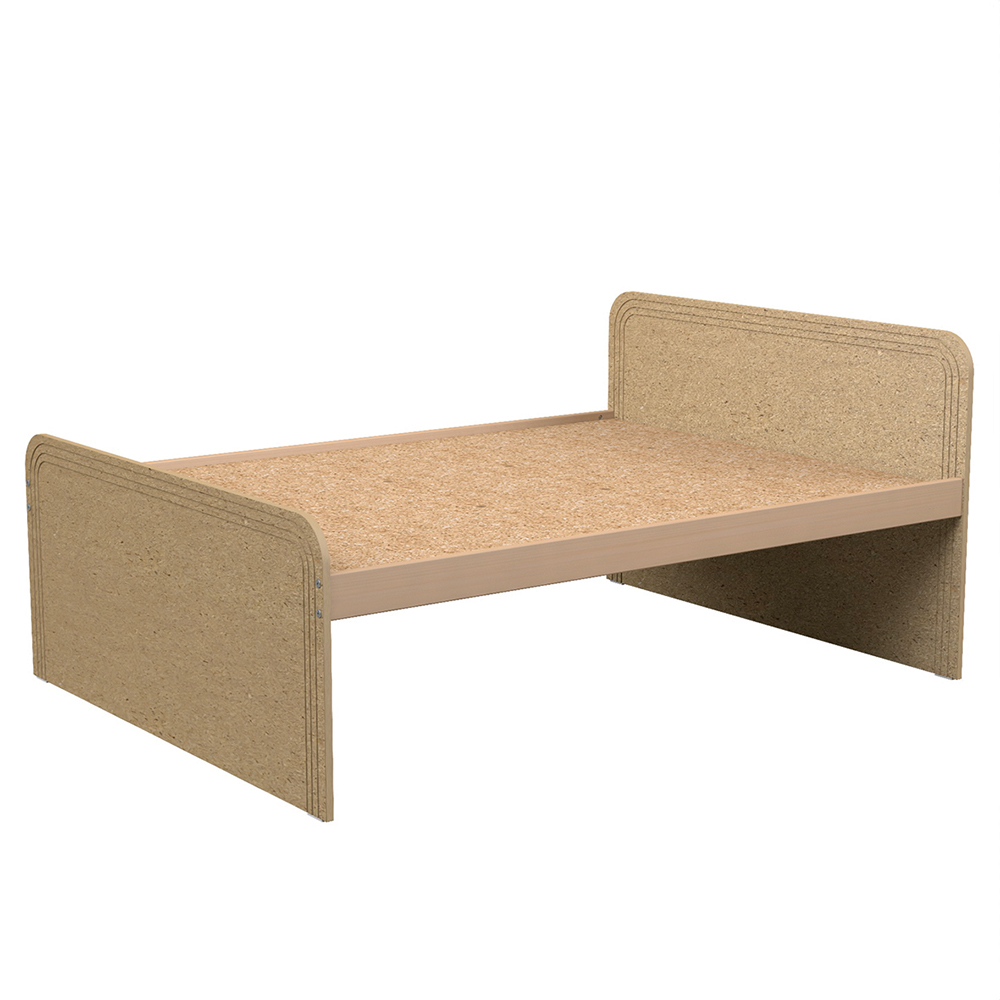 Lit COSMO médium et bois sommier aggloméré H50 cm - 140x190 cm