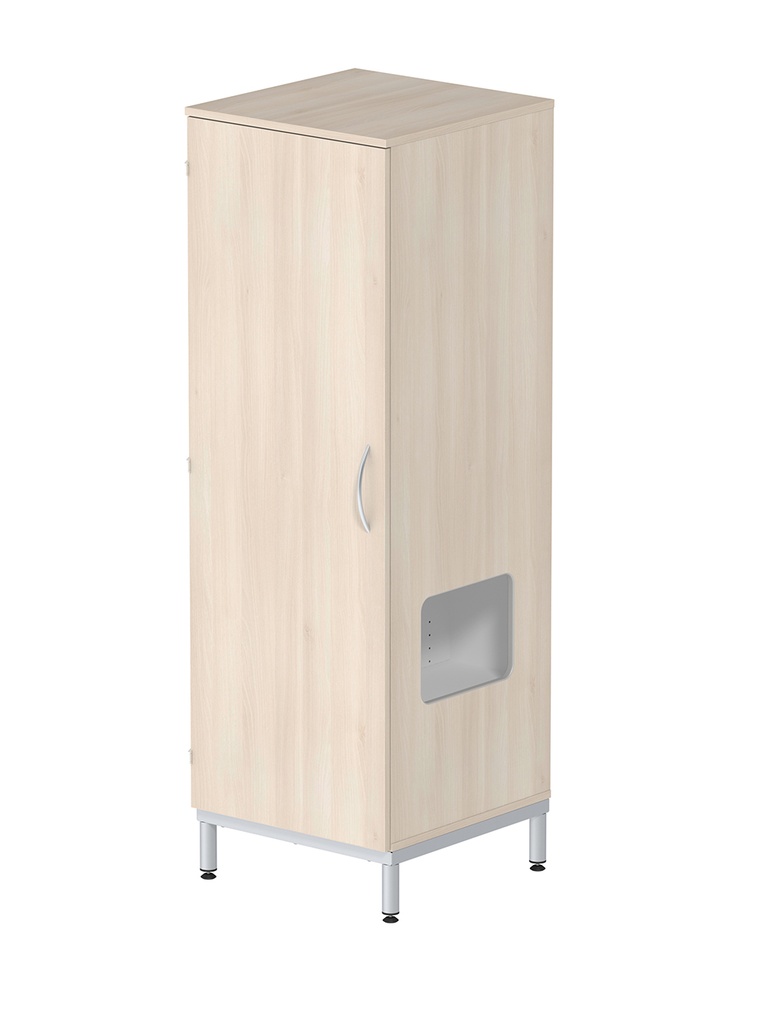 [MO-DRA000021/D] Armoire MÉTIS 1 porte niche à droite 1/2 penderie et lingerie mélaminé et époxy - L66xP64xH183 cm