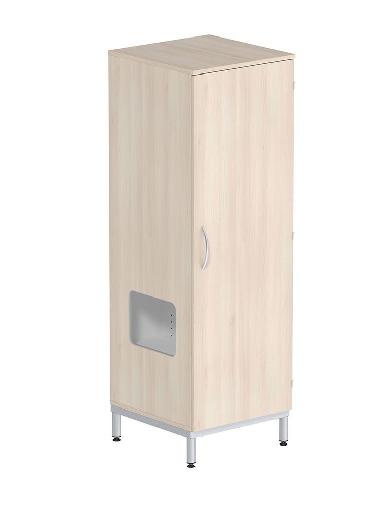 [MO-DRA000021/G] Armoire MÉTIS 1 porte niche à gauche 1/2 penderie et lingerie mélaminé/époxy - L66xP64xH183 cm