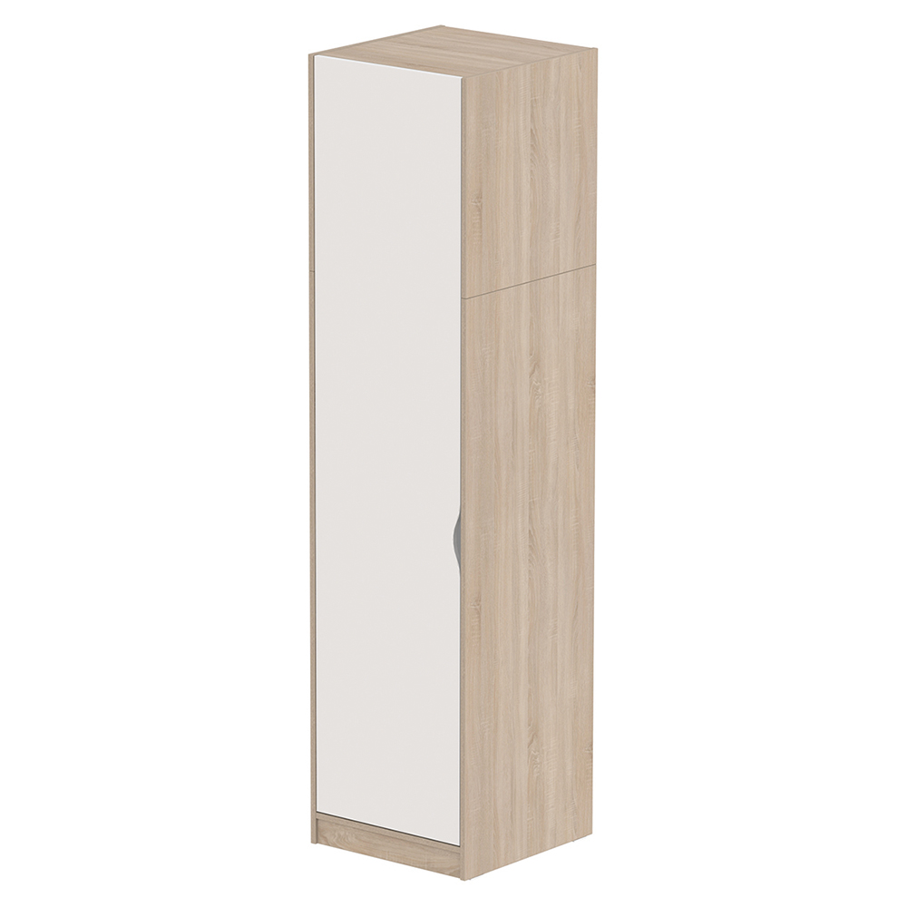 [MO-DRA000197/G] Armoire HABITAT 1 porte charnière à gauche tout lingerie mélaminé - L59xP61xH240 cm