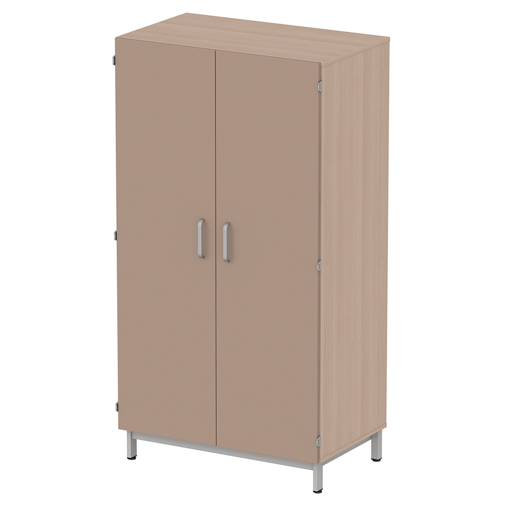 [MO-DRA000326] Armoire CUBIK 2 portes mélaminé piètement époxy - L100xP60xH184 cm