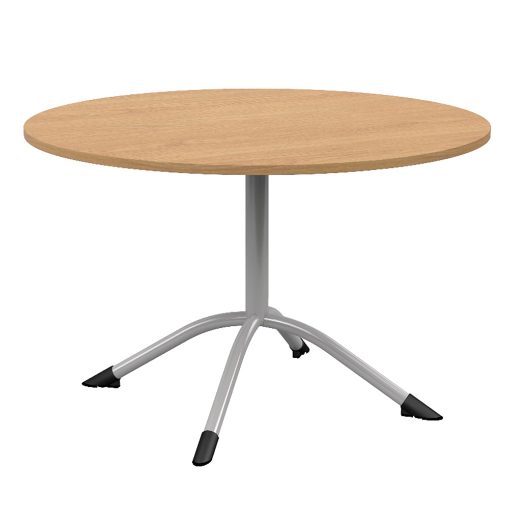 Table SARA plateau ép.24 mm stratifié chant ABS piètement central époxy - D100 cm - T6