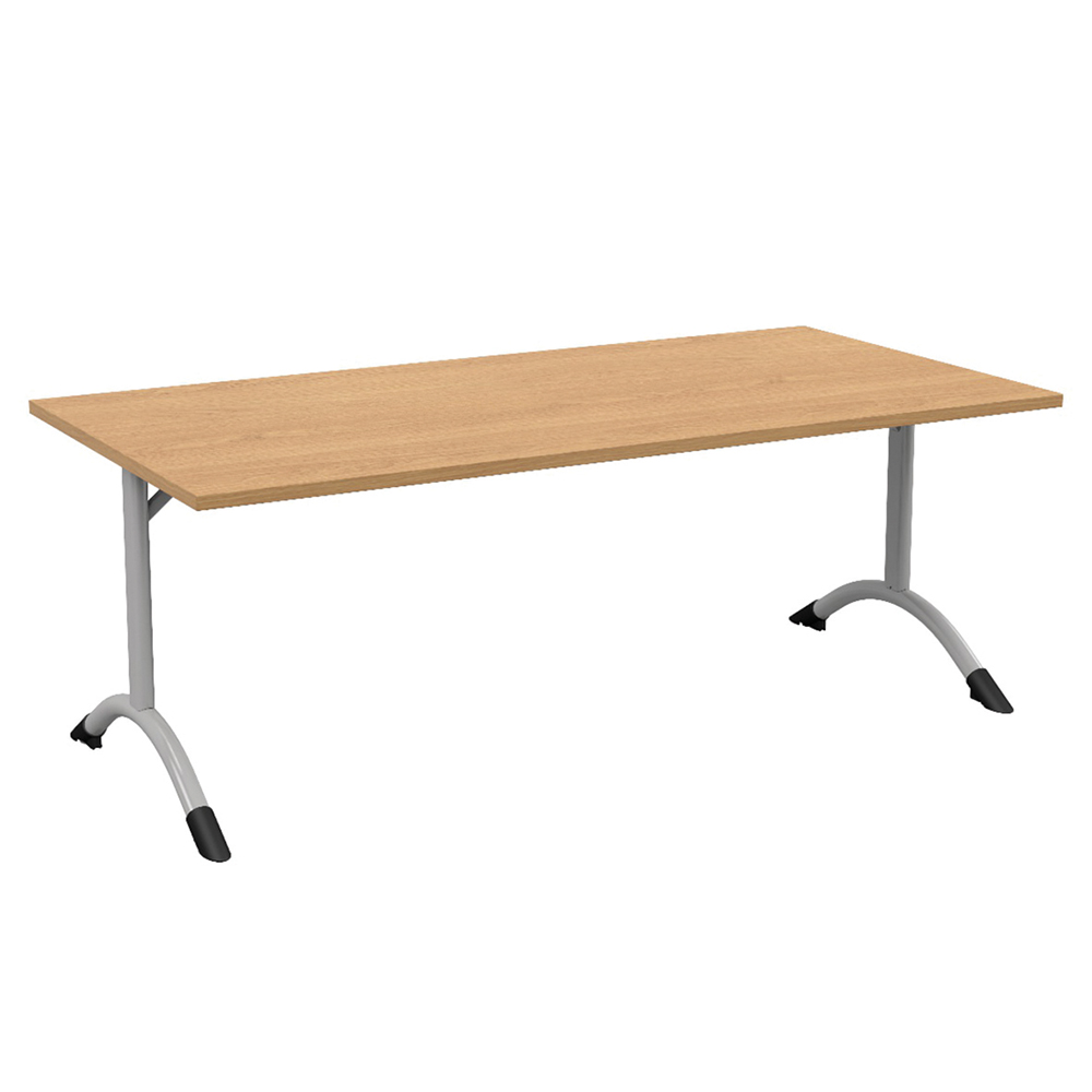 Table SARA DL plateau ép.24 mm stratifié chant ABS piètement époxy - 160x80 cm - T3