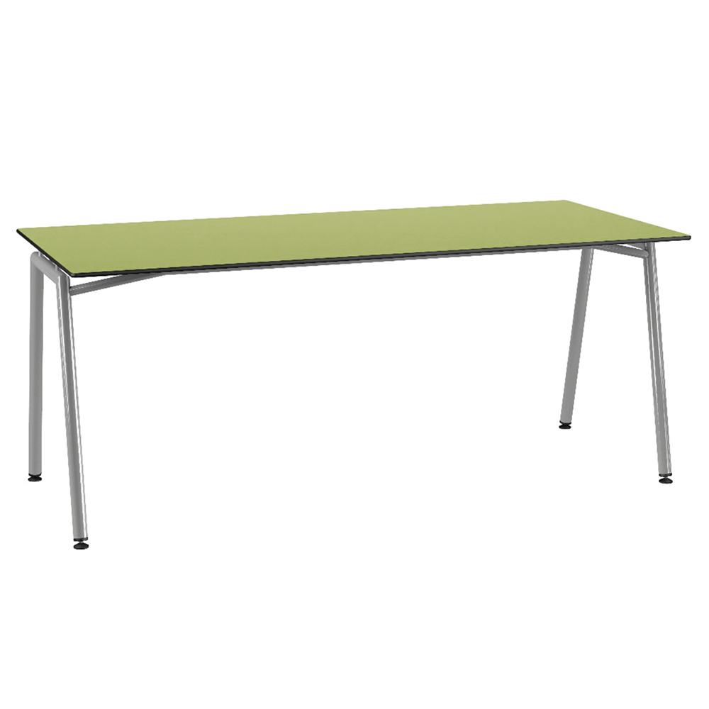 Table ELLA plateau stratifié compact chant âme noire piètement époxy - 180x80 cm - T6