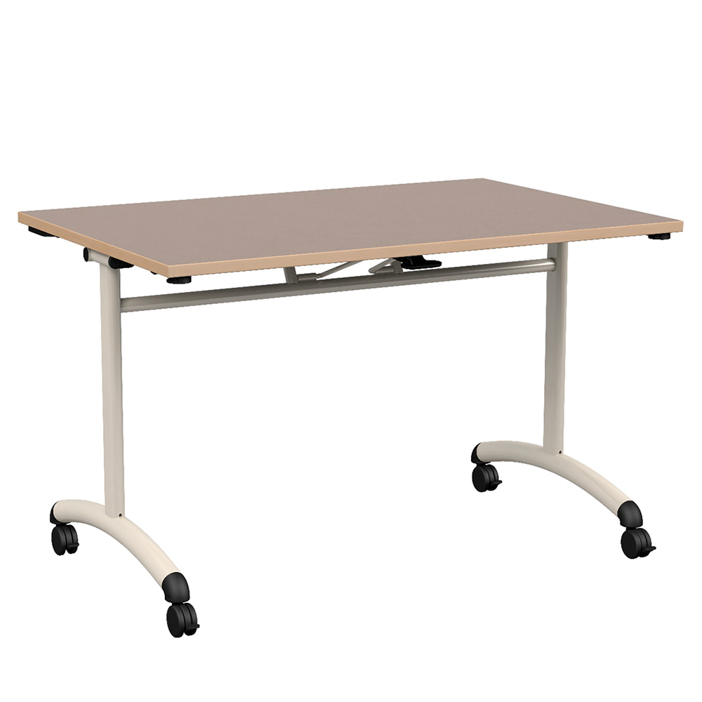 Table MOVE plateau ép.24 mm stratifié chant bois piètement époxy - 120x80 cm - T6