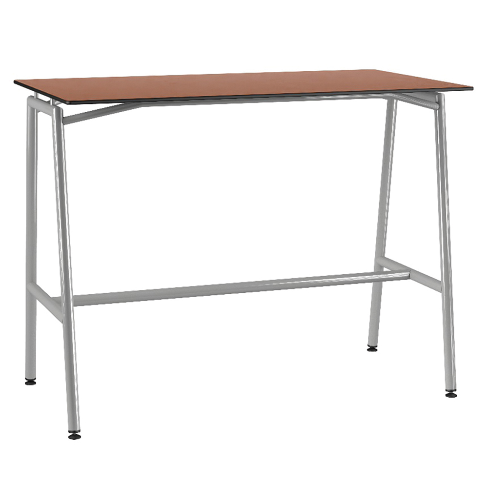 [MO-DTH000069] Mange-debout ELLA plateau stratifié compact chant âme noire piètement époxy - 140x80 cm - H110 cm