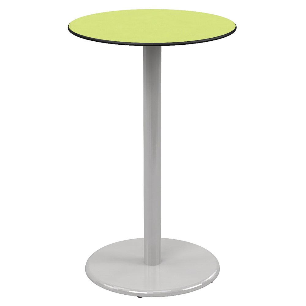 [MO-DTH000116] Mange-debout MENORCA plateau stratifié compact chant âme noire pièt. époxy - D70 cm - H110 cm