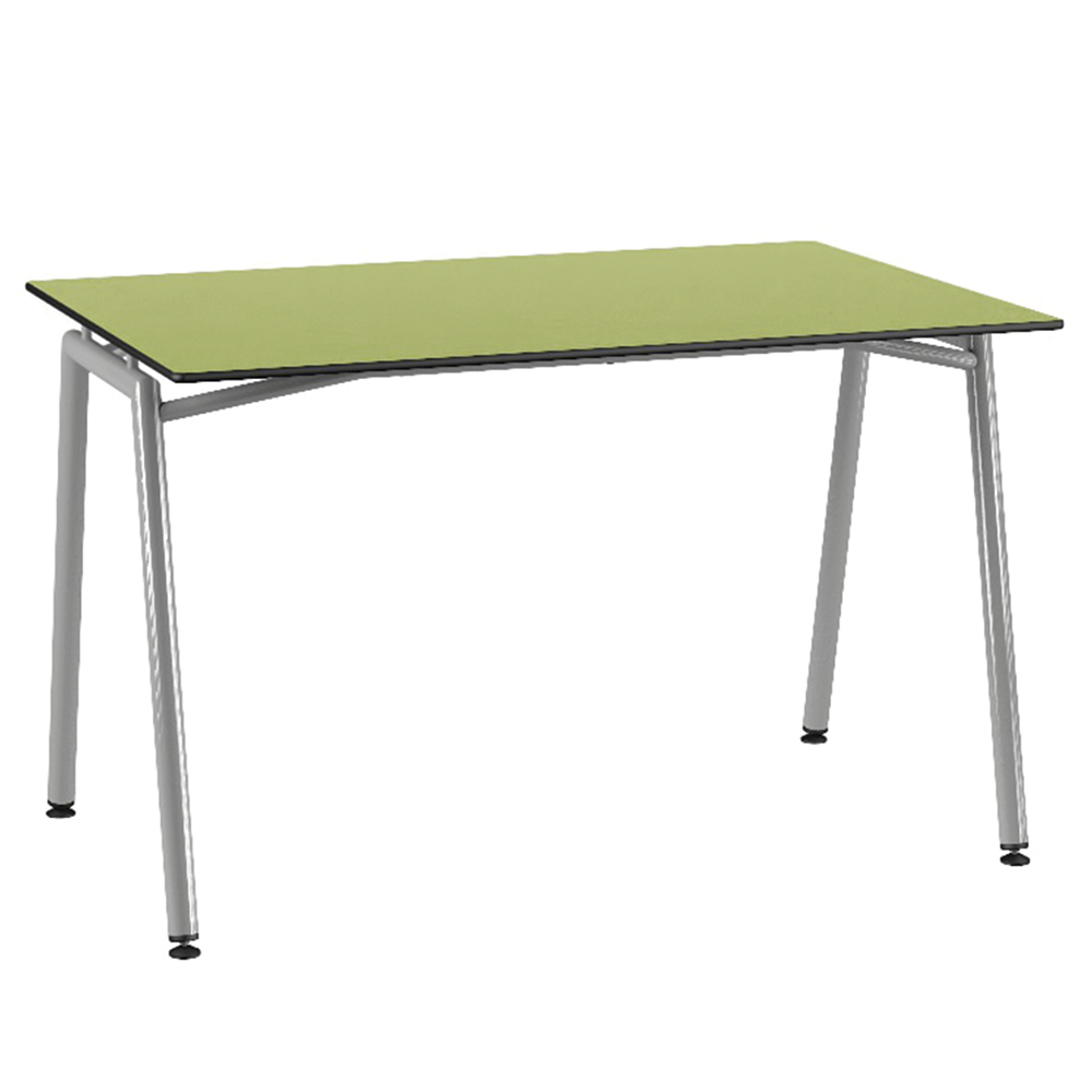 [MO-DTT000033] Table ELLA plateau stratifié compact chant âme noire piètement époxy - 120x80 cm - T6