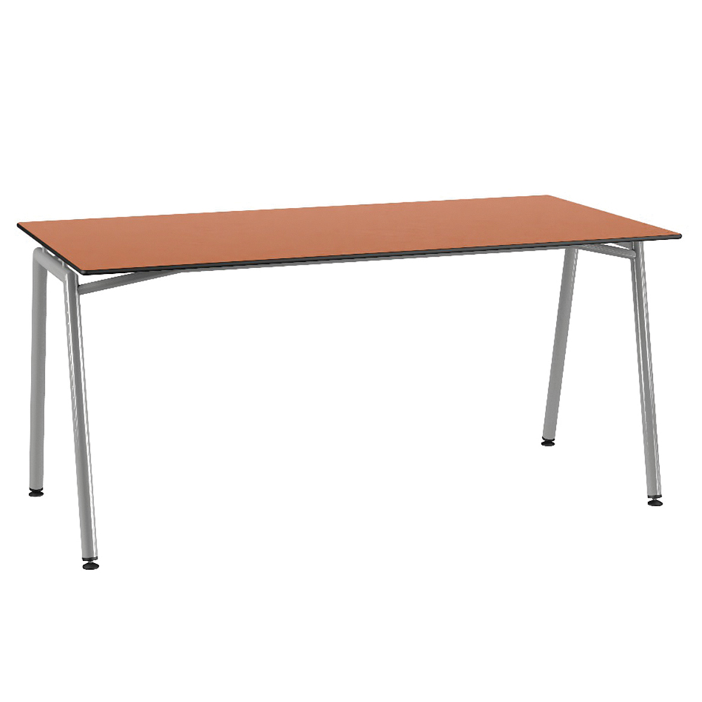 [MO-DTT000035] Table ELLA plateau stratifié compact chant âme noire piètement époxy - 160x80 cm - T6