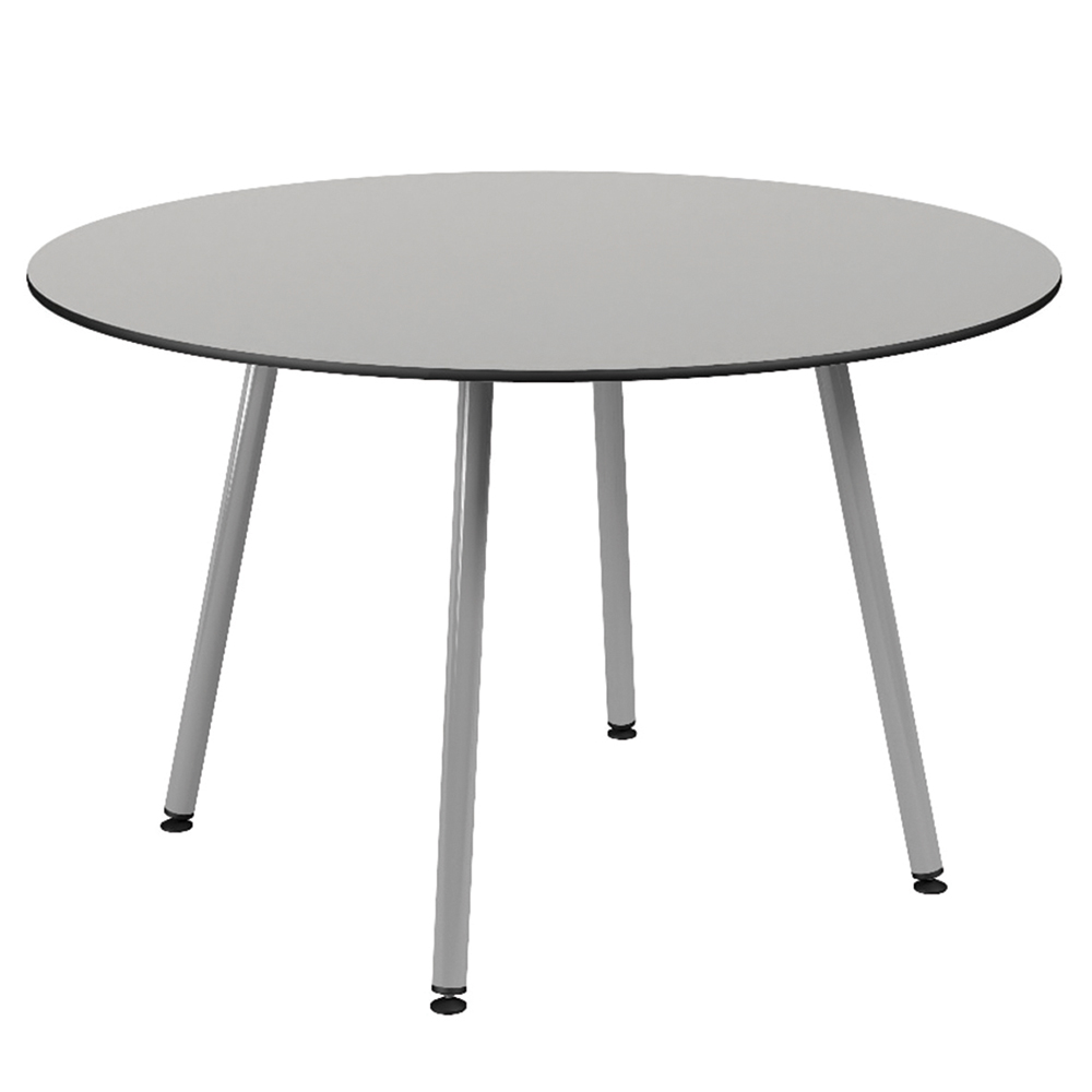 [MO-DTT000038] Table ELLA plateau stratifié compact chant âme noire piètement époxy - D120 cm - T6