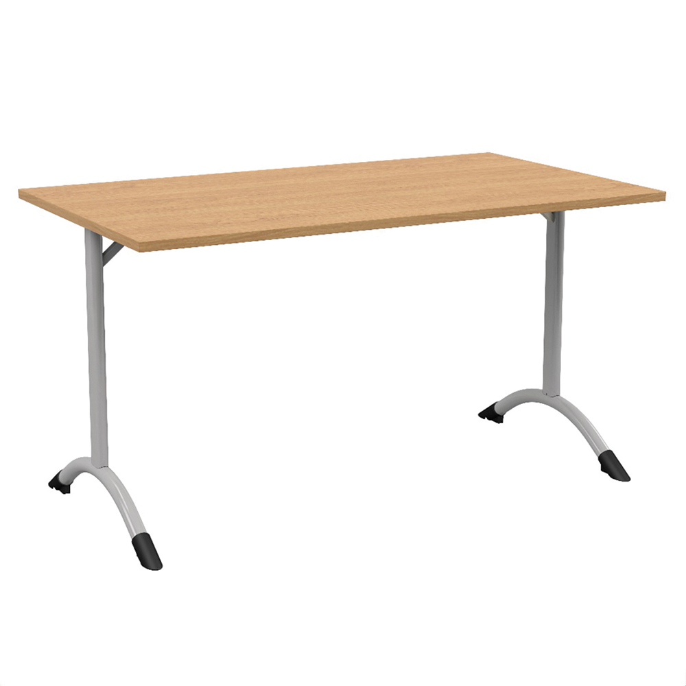 [MO-DTT000496] Table SARA DL plateau ép.24 mm stratifié chant ABS piètement époxy - 140x80 cm - T6