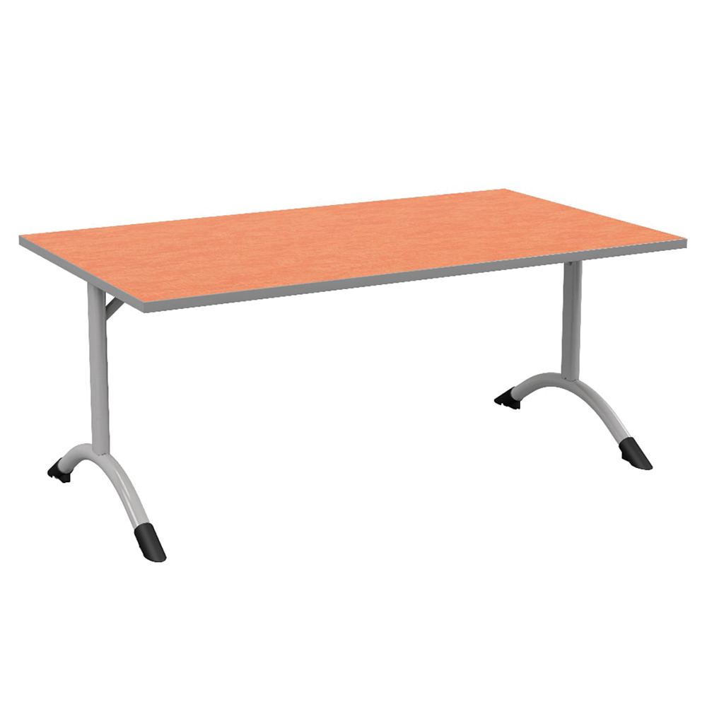 Table SARA DL plateau ép.24 mm stratifié chant ABS piètement époxy - 140x80 cm - T3
