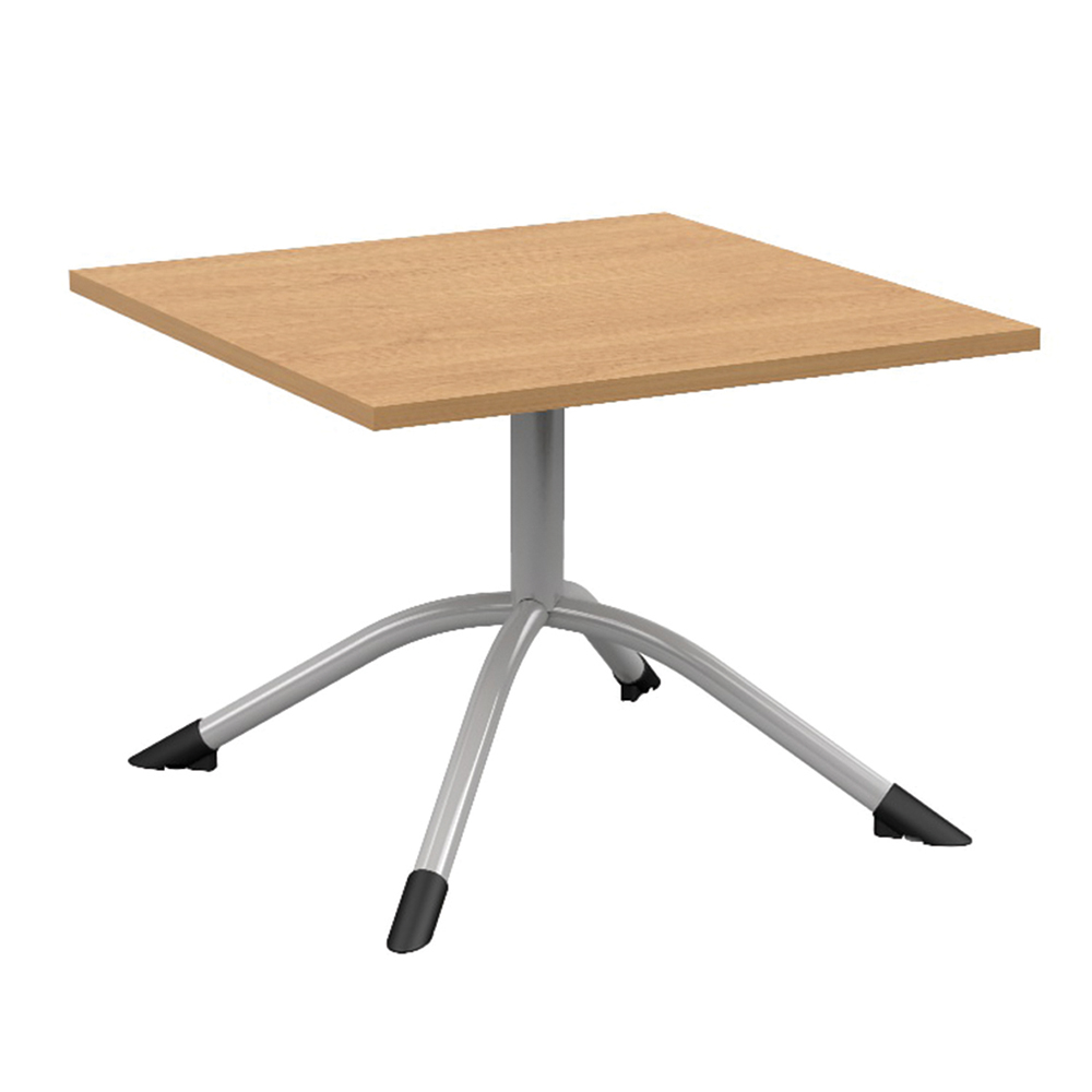 [MO-DTT000501T3] Table SARA plateau ép.24 mm stratifié chant ABS piètement central époxy - 80x80 cm - T3