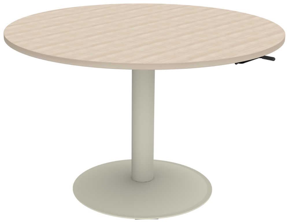 Table MANO HR plateau ép.24 mm stratifié chant ABS piètement époxy - D120 cm - H67-90 cm