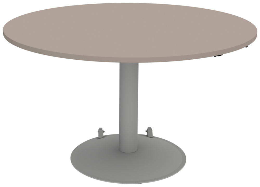 Table MANO HR mobile plateau ép.24 mm stratifié chant ABS piètement époxy - D130 cm - H67-90 cm