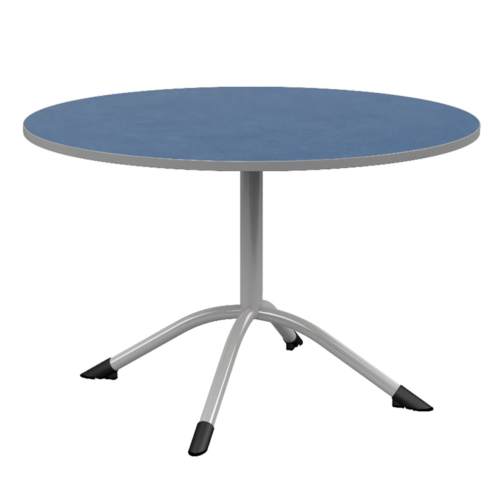 [MO-DTT001047] Table SARA plateau antibruit ép.26 mm SOFTOP® chant ABS gris piètement central époxy - D120 cm - T6