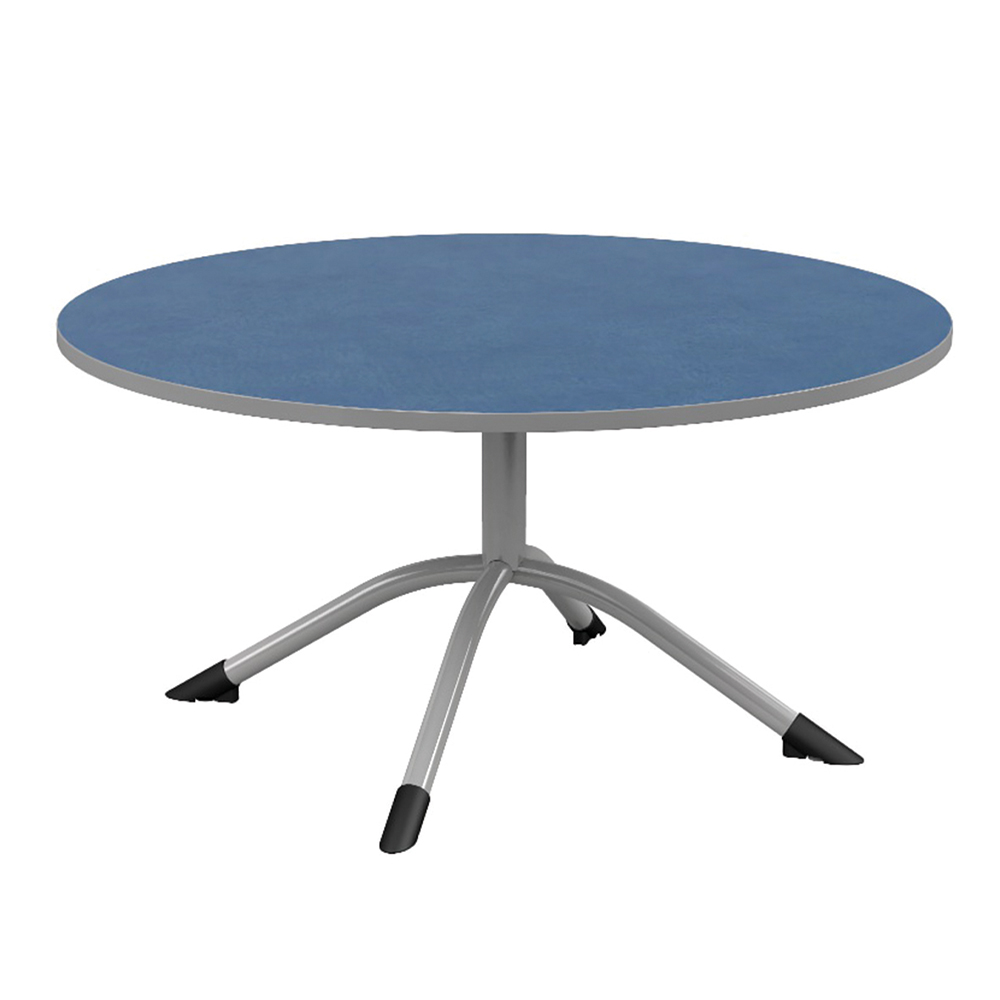 [MO-DTT001047T3] Table SARA plateau antibruit ép.26 mm SOFTOP® chant ABS gris piètement central époxy - D120 cm - T3