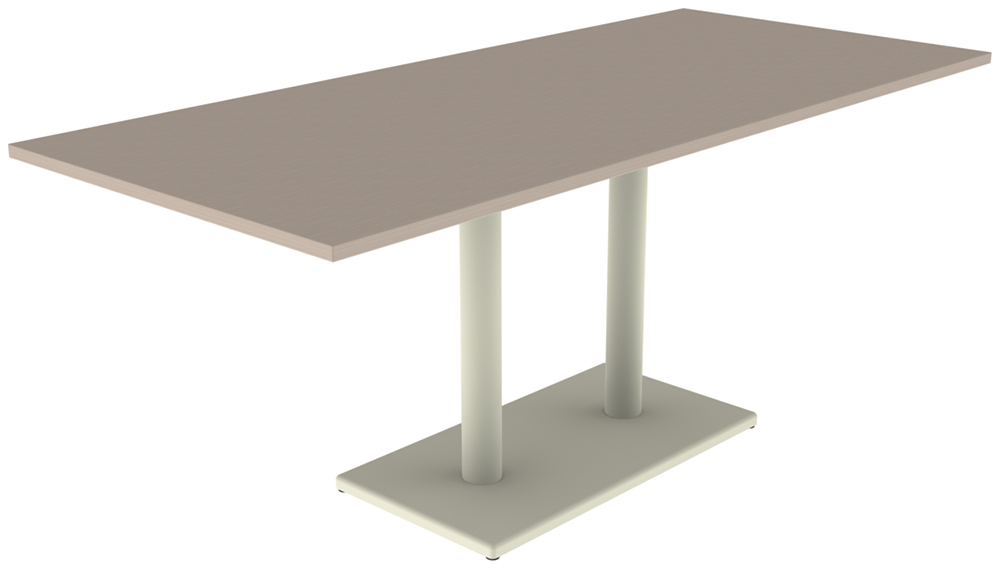 Table MENORCA plateau ép.24 mm stratifié chant ABS piètement époxy - 180x90 cm - T6