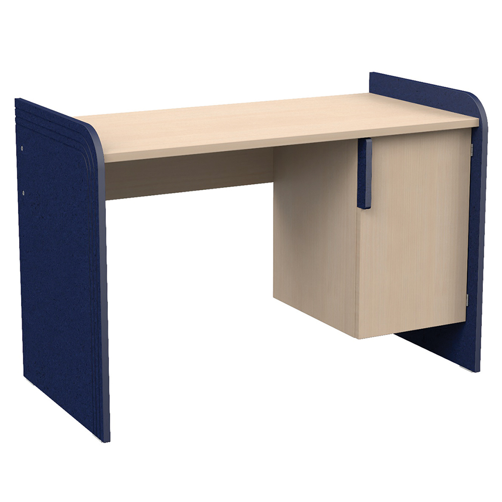[MO-DTU000258] Bureau COSMO 1 porte à droite plateau ép.24 mm stratifié chant ABS panneau mélaminé et médium - 120x60 cm - T6