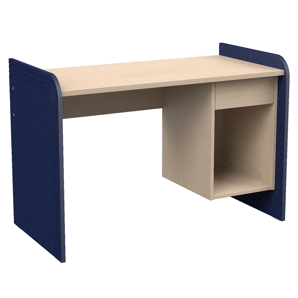 [MO-DTU000260] Bureau COSMO 1 tiroir à droite plateau ép.24 mm stratifié chant ABS panneau mélaminé et médium - 120x60 cm - T6