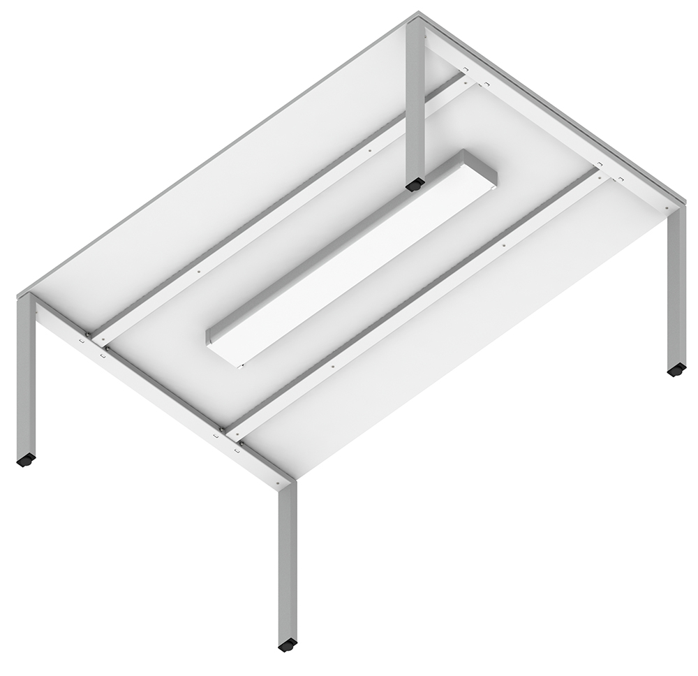 Goulotte BENCH sous plateau PVC pour table L160 cm