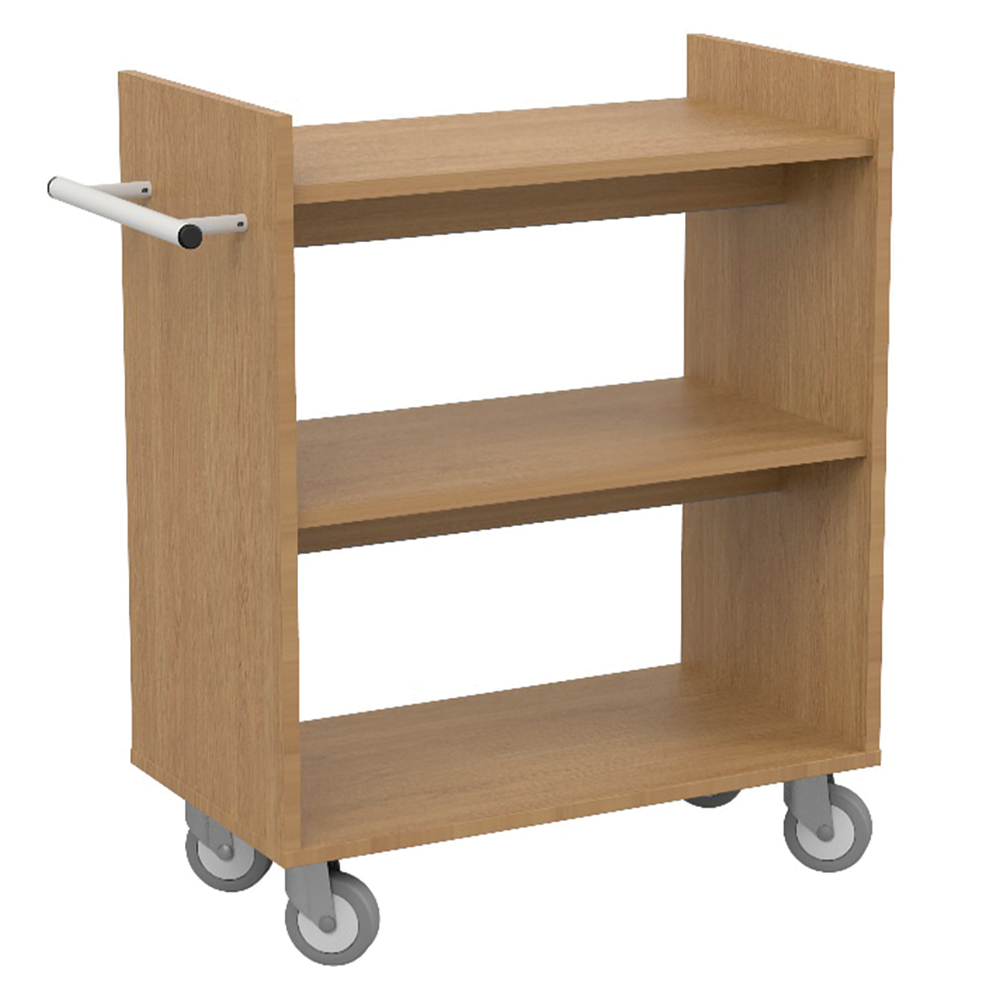 [MO-DWC000019] Chariot CODY double face mélaminé chant ABS - L84,5xP41xH91,5cm