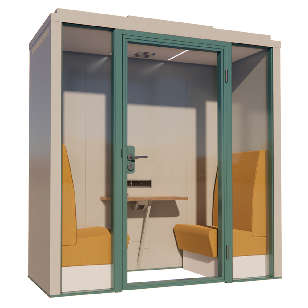 [MO-DWQ000013] Cabine acoustique FIZZ BOX W2 fond plein - 2 personnes - L217xP97xH229 cm