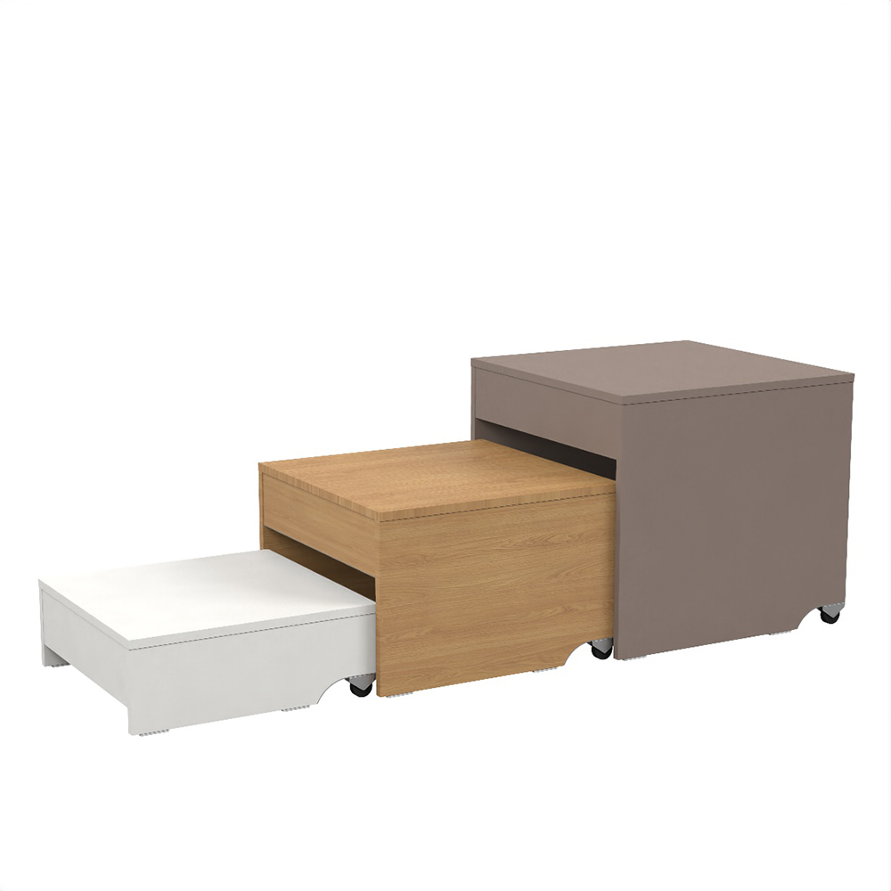 [MO-DWX000000] Ensemble podium gigogne mobile mélaminé - H20/40/60 cm