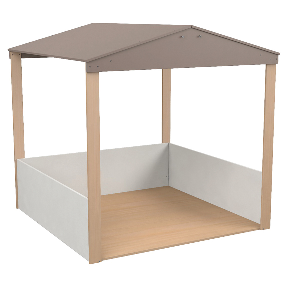 [MO-DYA000180] Cabane pour enfant mélaminé et bois incolore - L180xP180xH180 cm