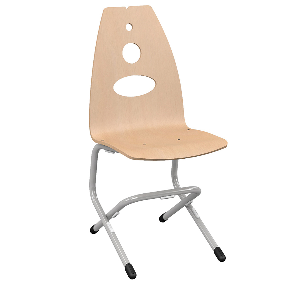 Chaise ÉVA coque C9 Zen bois Blueprotech® piètement époxy - T6