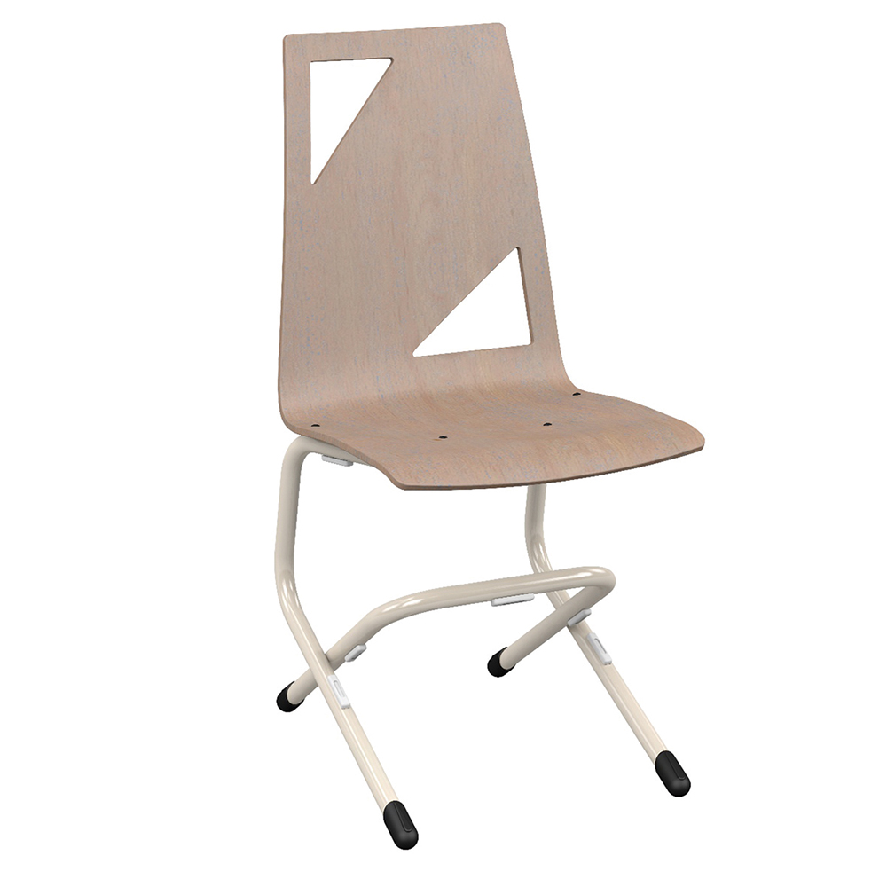 Chaise ÉVA coque C21 Moda bois teinté piètement époxy - T6