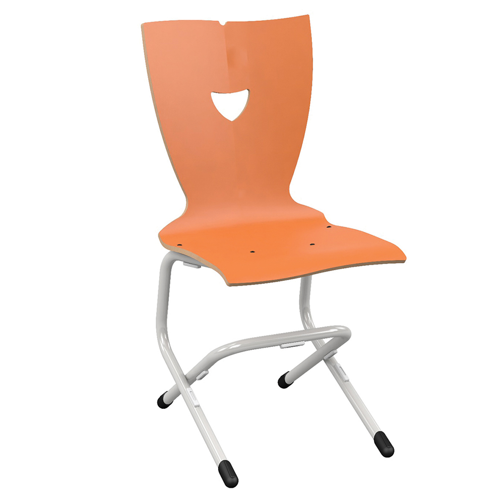 Chaise ÉVA coque C8 Hello stratifié chant brut piètement époxy - T6