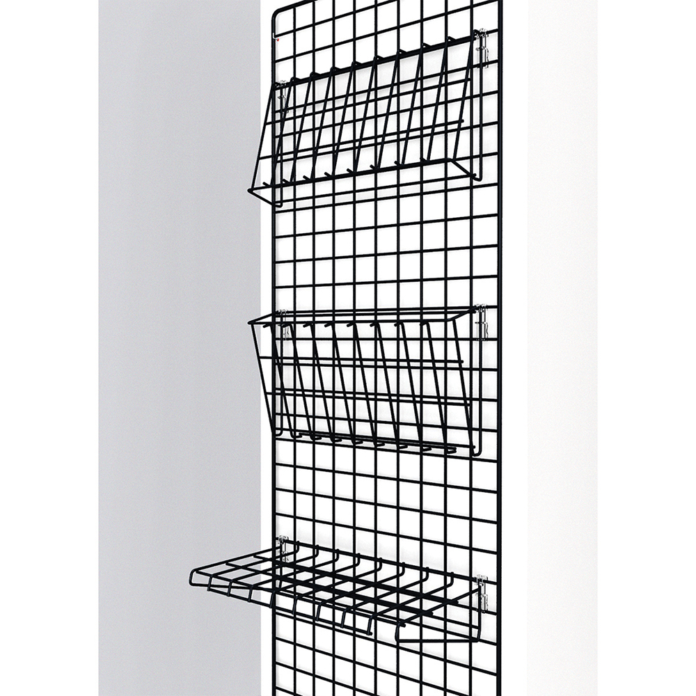 [MO-EKK000020] Support treillis 3 fonctions pour grille d'exposition époxy - 45x24 cm - Noir