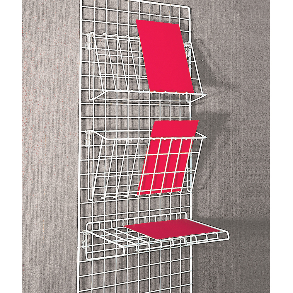 [MO-EKK000022] Support treillis 3 fonctions pour grille d'exposition époxy - 45x24 cm - Blanc