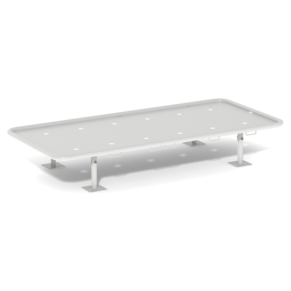 [MO-ML1490] Lit d'isolement L1490 époxy H30 cm - 200x90 cm - Gris clair RAL 7035