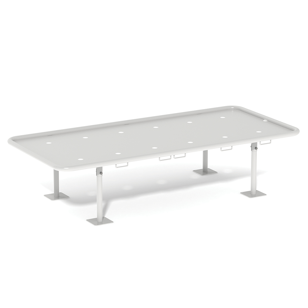 [MO-ML1491] Lit d'isolement L1490 époxy H45 cm - 200x90 cm - Gris clair RAL 7035