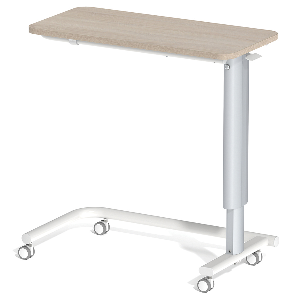 Table ADAP'TABLES mobile avec freins plateau stratifié chant ABS piètement époxy - H70 à 105 cm