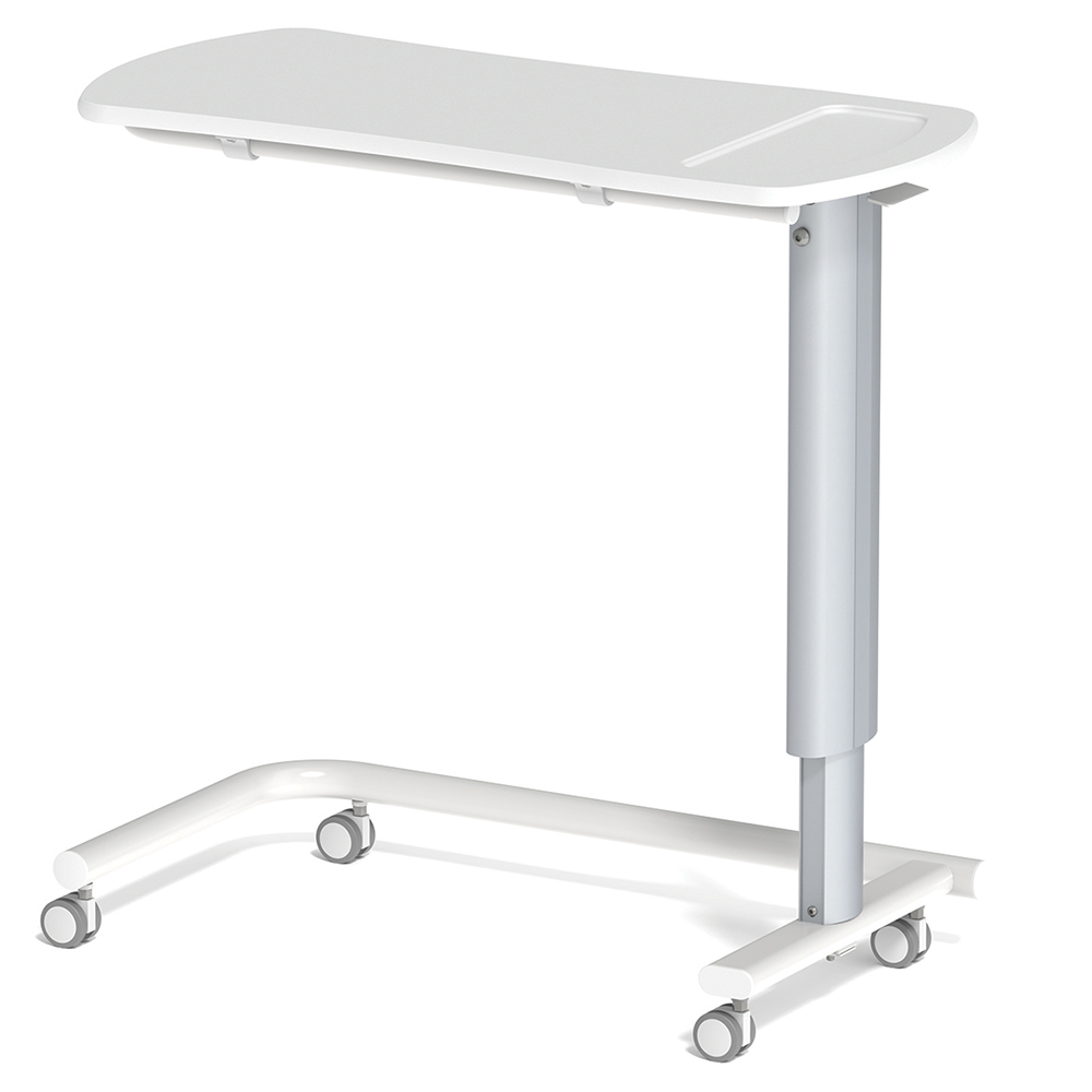 Table ADAP'TABLES mobile avec freins plateau PVC piètement époxy - H70 à 105 cm