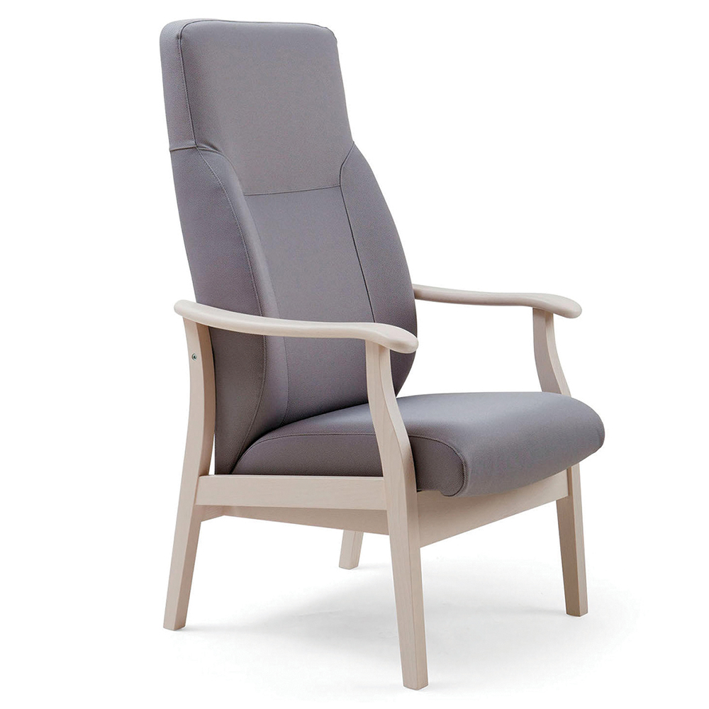 [MO-MWB978/F] Fauteuil RELAX tissu enduit piètement bois - L65xP71xH117 cm
