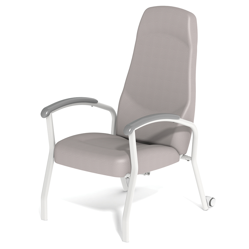[MO-MWT1400] Fauteuil KOSI WT1400 assise amovible tissu enduit structure époxy roues ménages - L68xP79,5xH114 cm