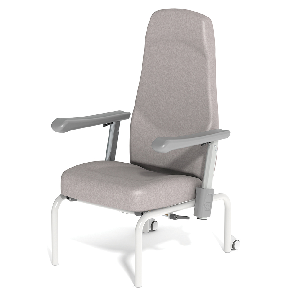 [MO-MWT1500] Fauteuil KOSI WT1500 tissu enduit structure époxy roues ménages arrières - L68xP77xH114 cm