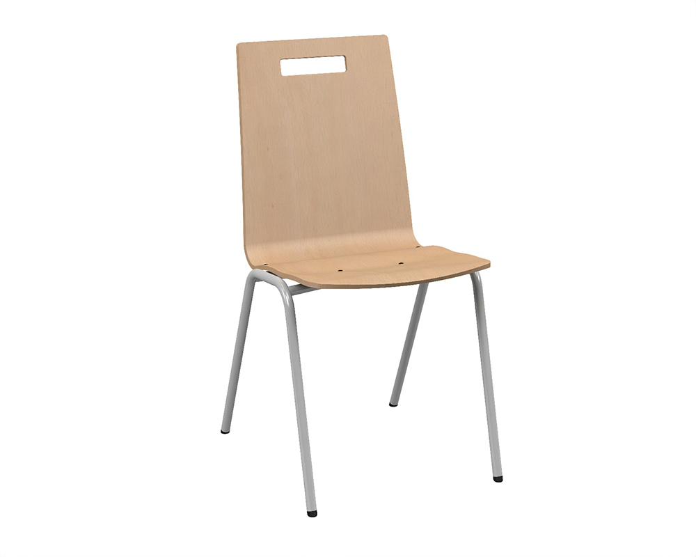 Chaise NINA coque C1 Classic bois Blueprotech® piètement époxy - T6