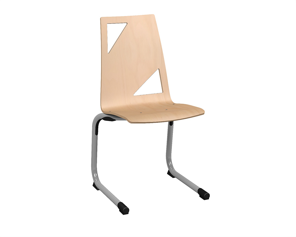 Chaise SOFIA coque C21 Moda bois Blueprotech® piètement époxy - T6