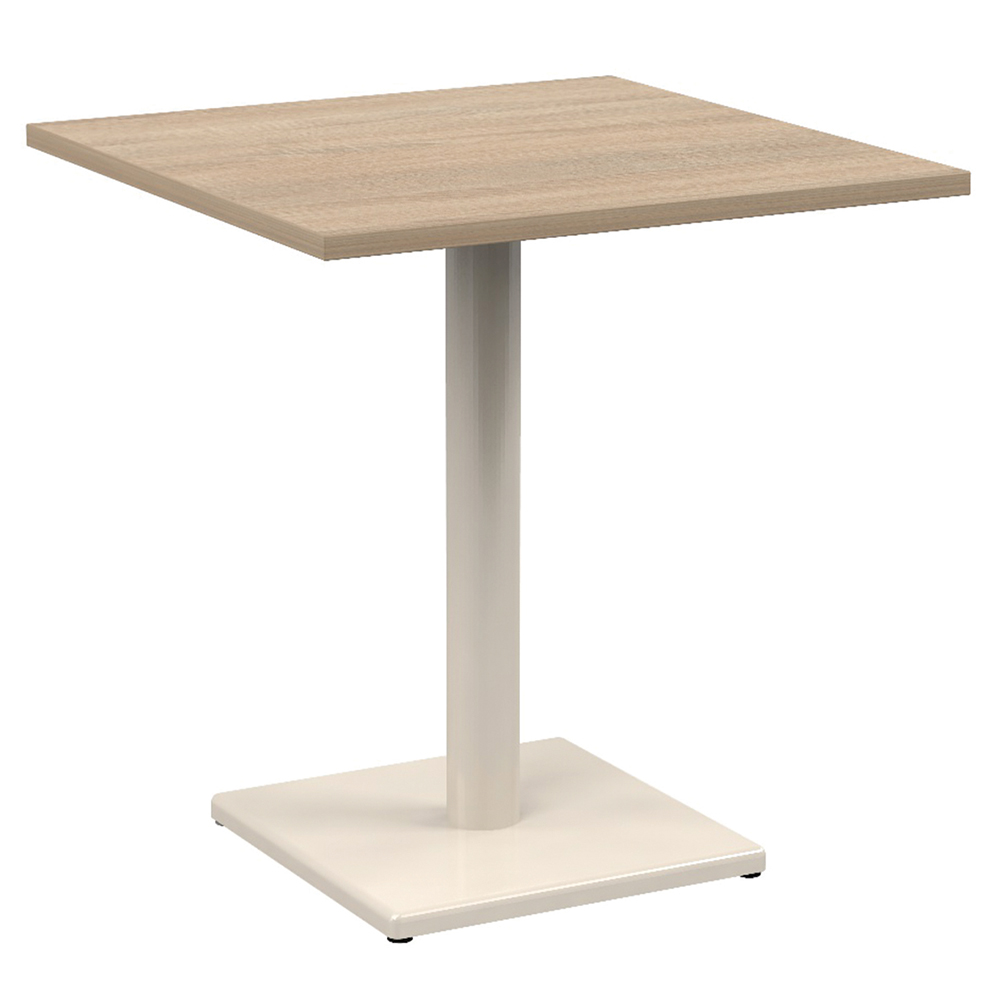 Table MENORCA plateau ép.24 mm stratifié chant ABS piètement époxy - 60x60 cm - T6