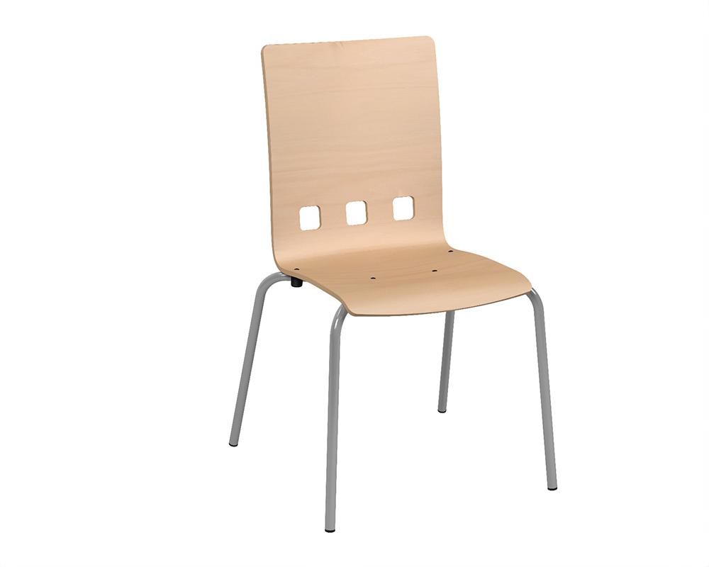 Chaise IXIA coque C23 Caro bois Blueprotech® piètement époxy - T6