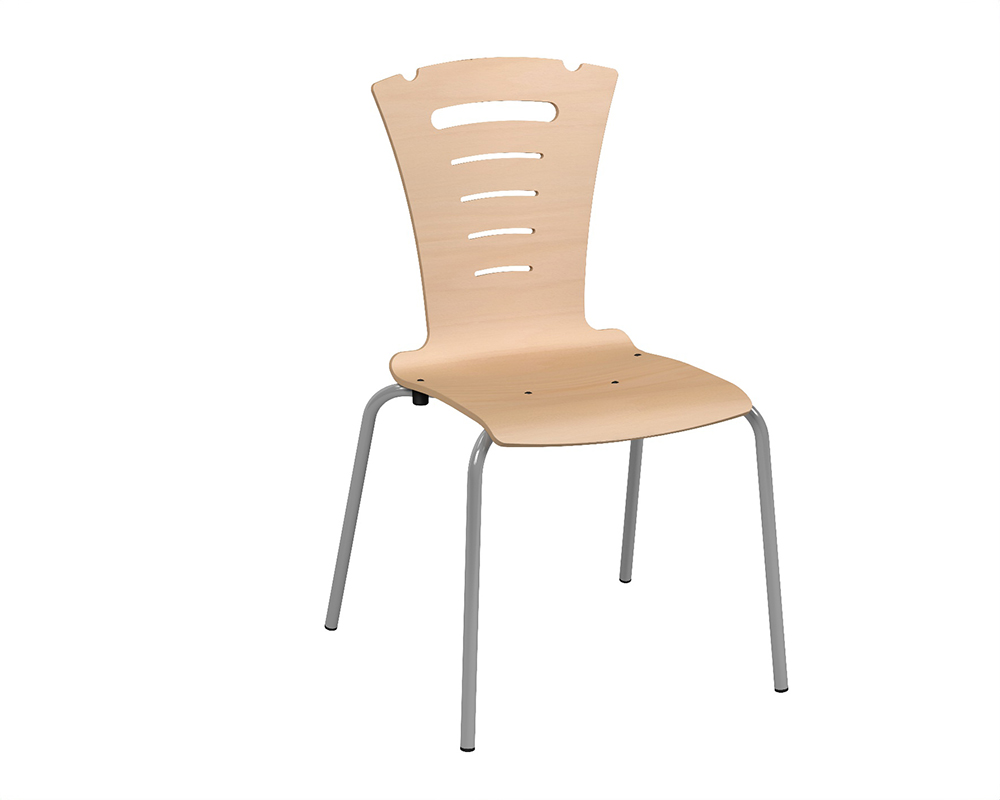 Chaise IXIA coque C24 Coraly bois Blueprotech® piètement époxy - T6