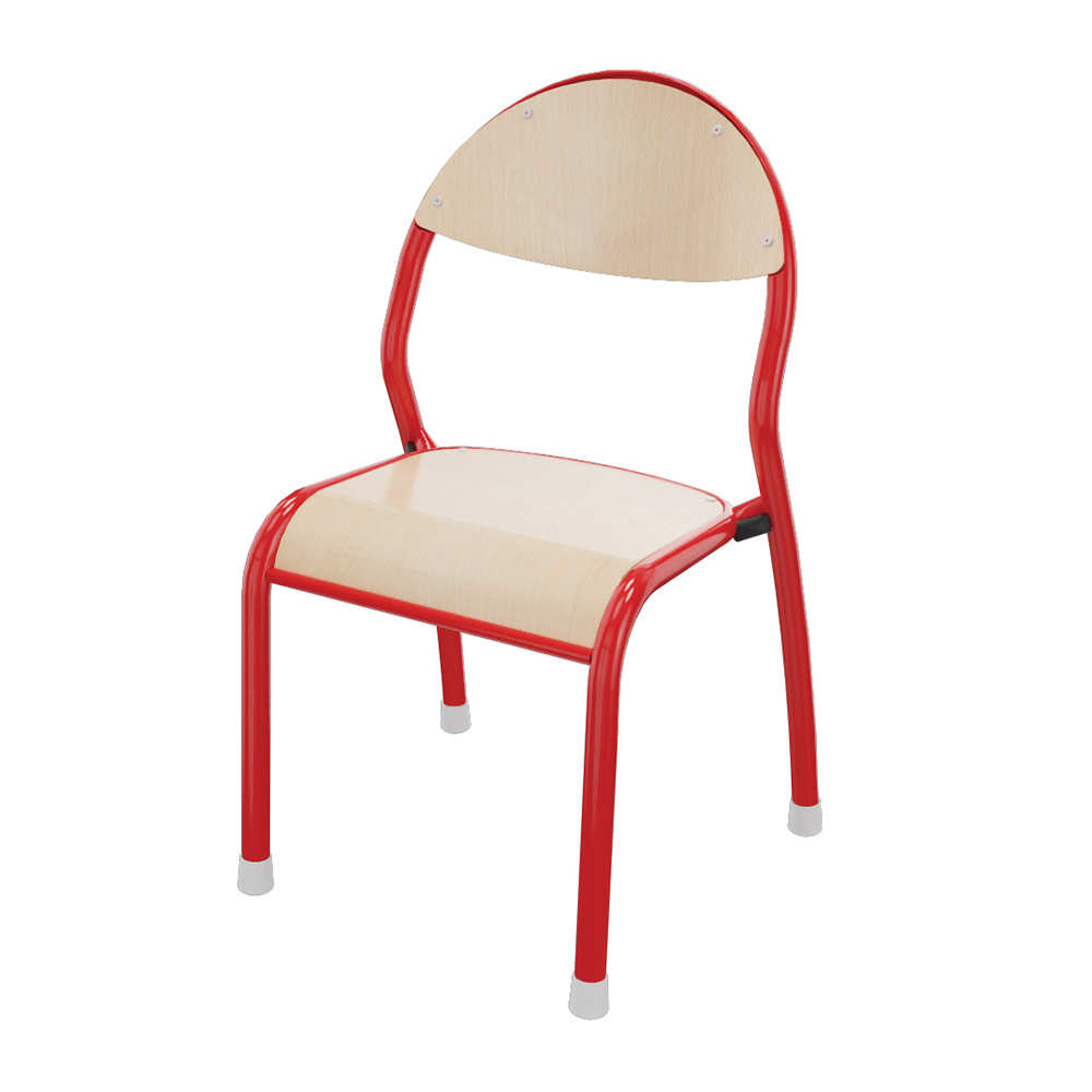 Chaise ROND'O 4 pieds antibruit assise et dossier bois Blueprotech® piètement époxy - T3