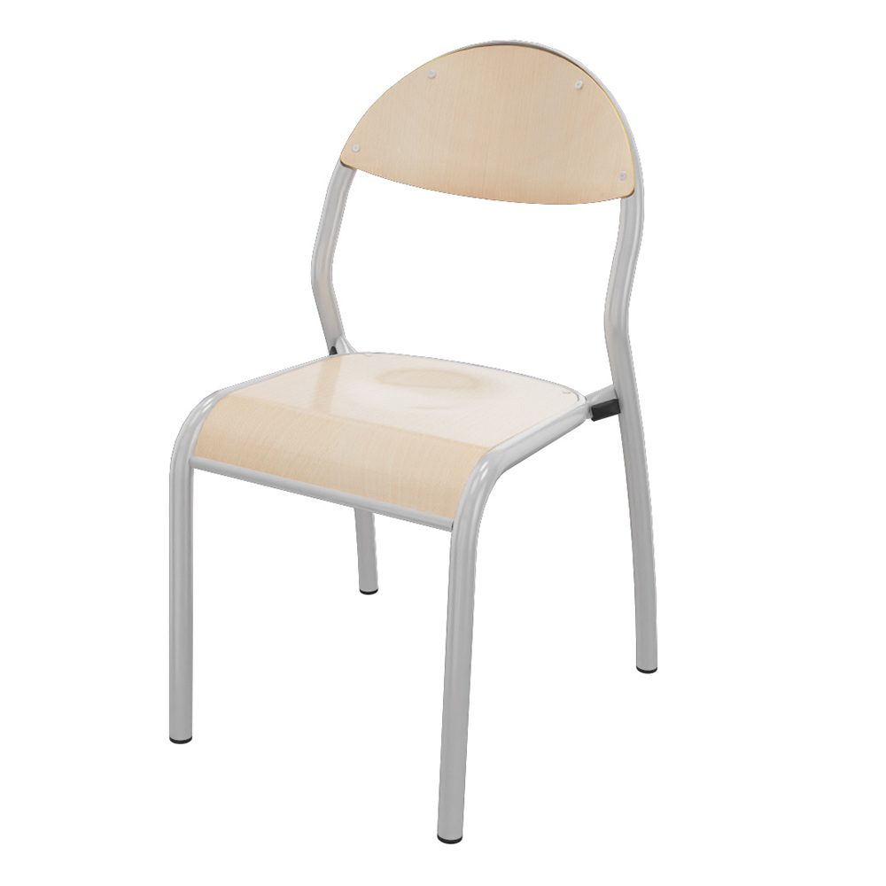 Chaise ROND'O 4 pieds assise et dossier bois Blueprotech® piètement époxy - T4