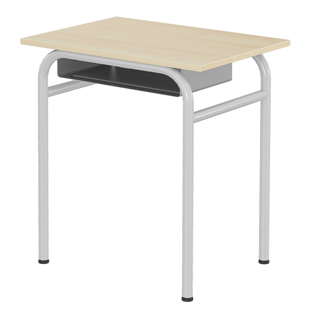 Table DELTA casier plateau ép.19 mm mélaminé chant ABS piètement époxy - 70x50cm - T6